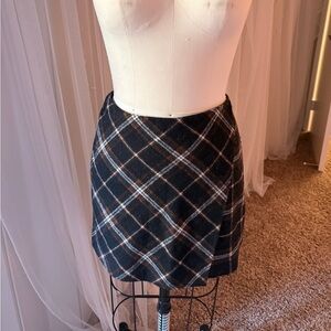 Hollister Brown Plaid Skirt